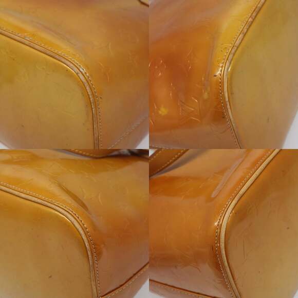 LOUIS VUITTON Monogram Vernis Houston Hand Bag Beige M91004 - Picture 10 of 13